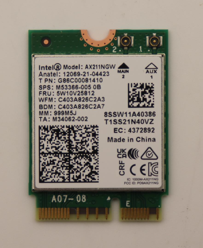 Intel Wi-Fi 6E AX211 M.2 2230 (Bulk förpackad)