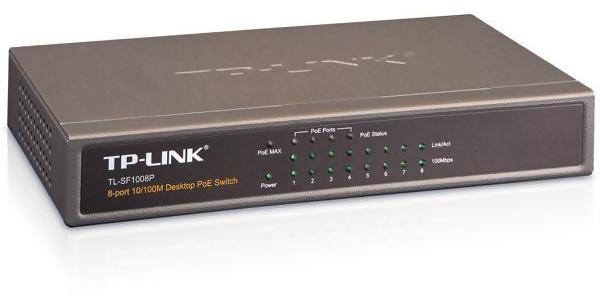PoE Switch 8-portar 10/100 Bordsmodell